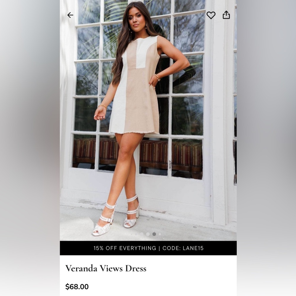 Elegant Sleeveless Colorblock Dress - Picture 3 of 3